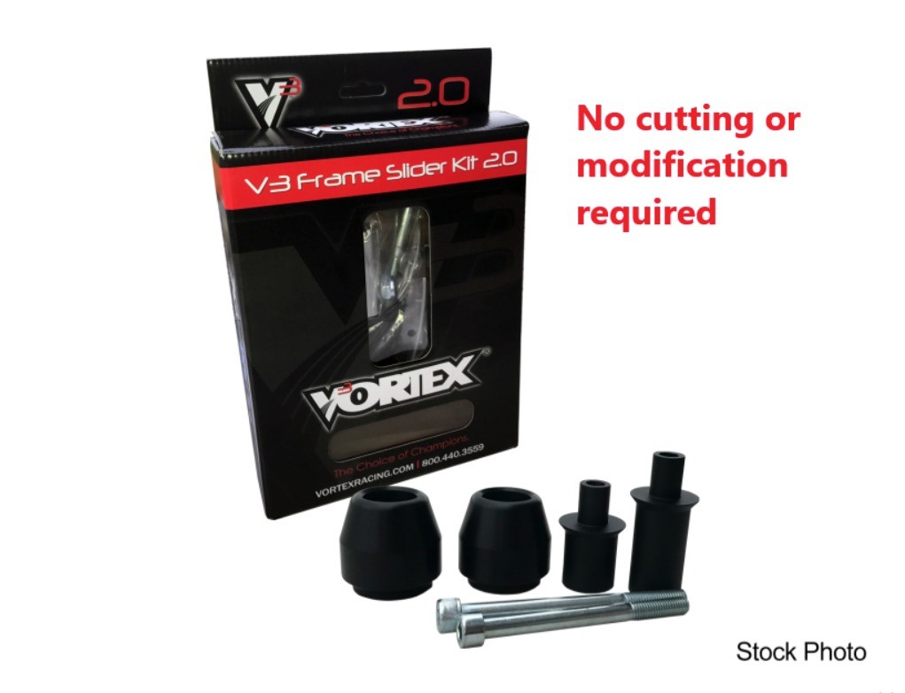 Kawasaki ZX6R ZX-6R 2007-2008 Vortex Frame Sliders No Cutting Required - Bild 1 von 1